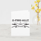O-fish-ally Retired Retirement Fishing Gift カード (黄色い花)