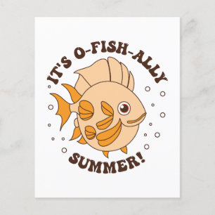 O-fish-ally Summer Fish Pun チラシ
