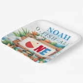 O-Fish-Ally The Big One Fishing Birthday ペーパープレート (傾斜あり)