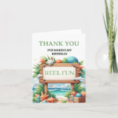 O-Fish-Ally The Big One Fishing Birthday thank you 招待状 (正面)