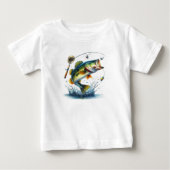 O-Fish-Ally Two 釣り 2歳の誕生日 ベビーTシャツ (正面)