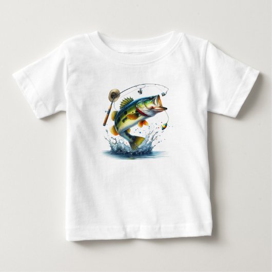 O-Fish-Ally Two 釣り 2歳の誕生日 ベビーTシャツ (正面)
