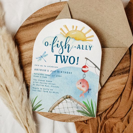 O Fish Ally Two!|2歳の誕生日パーティー 招待状