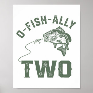 O-fish-ally Two Birthday Decorations 2nd Birthday  ポスター