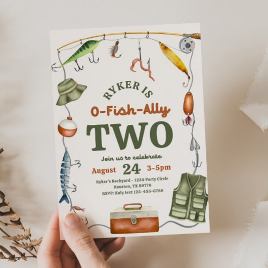 O-Fish-Ally Two Birthday Invitation 招待状