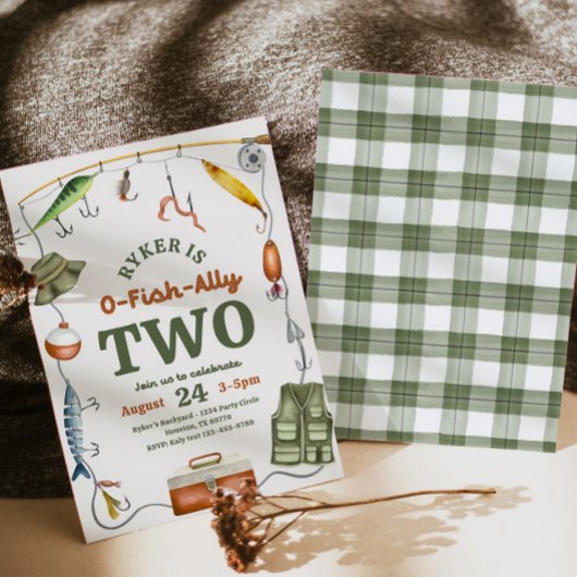 O-Fish-Ally Two Birthday Invitation 招待状