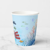 O-fish-alyワン魚釣り第1期紙カップ 紙コップ (裏面)