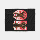 O-h Couples Matching Funny Bigfoot In Midwestern V フリースブランケット (正面(横))