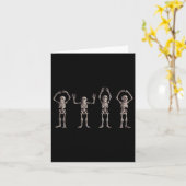 O-h-i-o州スケルトンラバーオハイオハイオHalloween Men Wo カード (黄色い花)