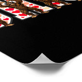 O-h-i-o Funny Bigfoot Ohio In Midwestern Valentine ポスター (角)