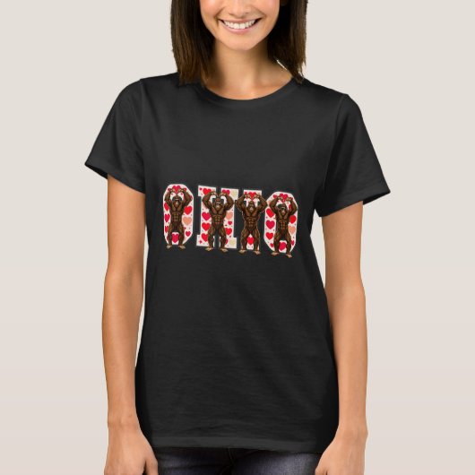 O-h-i-o Funny Bigfoot Ohio In Midwestern Valentine Tシャツ (正面)