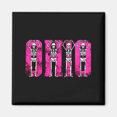 O-h-i-o Funny Skeleton Ohio In Midwestern Valentin マグネット (正面)