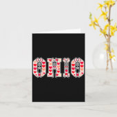 O-h-i-o Funny Skeletons Ohio In Midwestern Valenti カード (黄色い花)