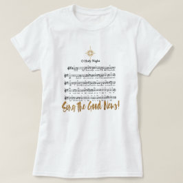O HOLY NIGHTクリスチャン賛美歌の女性のクリスマス Tシャツ