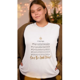 O HOLY NIGHTクリスチャン賛美歌の女性のクリスマス Tシャツ