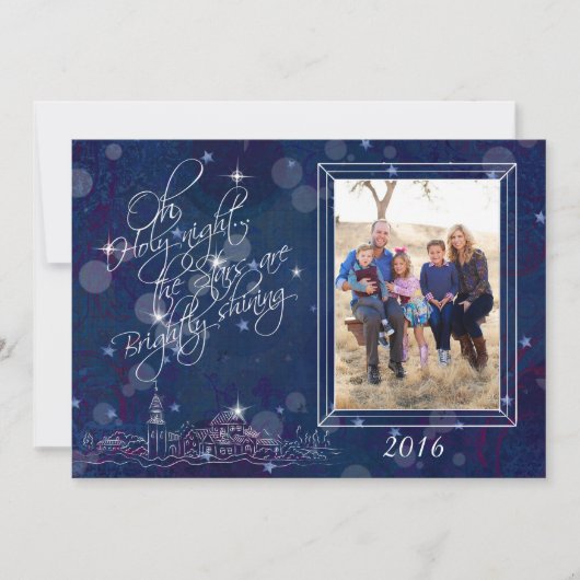 O Holy Night 5x7フォトカードテンプレート シーズンカード (正面)