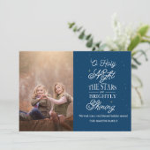 O Holy Night Blueクリスマスフォトカード シーズンカード (スタンド正面)