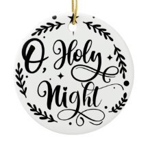O, Holy Night Handレタリングスクリプト| B&W