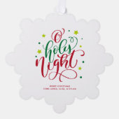 O Holy Night Hand Letter Photo オーナメントカード (正面)
