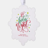 O Holy Night Hand Letter Photo オーナメントカード (左)