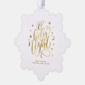 O Holy Night Hand Letter Photo オーナメントカード (左)