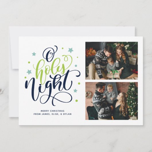 O Holy Night Hand Letter Photo シーズンカード (正面)