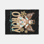 O Holy Night Patchwork Angel Christian Jesus Chris フリースブランケット (正面(横))
