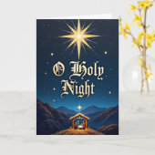 O Holy Night – Star Over Bethlehem カード (黄色い花)