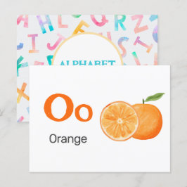O is for Orange - Alphabet Flash Card ポストカード