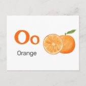 O is for Orange - Alphabet Flash Card ポストカード (正面)