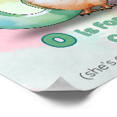 O is for Owl – Nursery Alphabet Art Print ポスター (角)