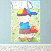 O Menino de Boné e a Bola キャンバスプリント (インサイチュ (ウッドフロア))