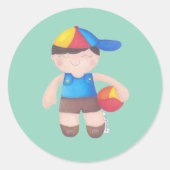 O Menino de Boné e a Bola ラウンドシール (正面)