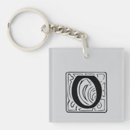 O Monogramm schwarz キーホルダー