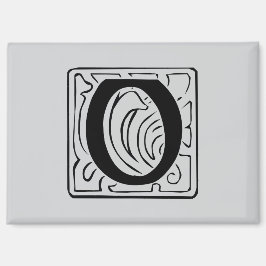 O Monogramm schwarz マグネット