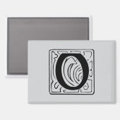 O Monogramm schwarz マグネット (正面/裏面)