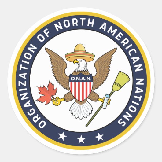 O.N.A.N.のシール – 無限の冗談 ラウンドシール (正面)