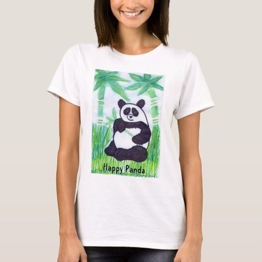 O.O. 幸せなパンダスパゲッティ上 Tシャツ (正面)