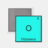 O - Odysseus化学素おもしろい子シンボルT型 マグネット (正面/裏面)