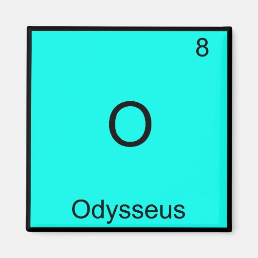 O - Odysseus化学素おもしろい子シンボルT型 マグネット (正面)