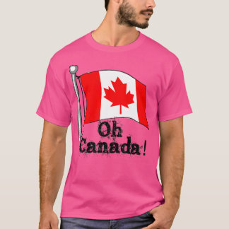 O Oh Canadaカナダ国旗の男性の女性の子供たち少年ギル Tシャツ
