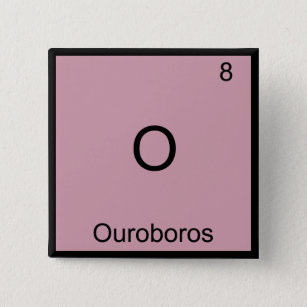 O - Ouroboros化学要素シおもしろいンボルTee 缶バッジ