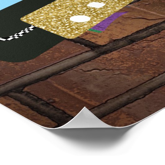 O.P.Pヒップホップベビー{Blue|金ゴールド} 24"x36"大 ポスター (角)