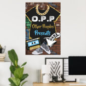 O.P.Pヒップホップベビー{Blue|金ゴールド} 24"x36"大 ポスター (ホームオフィス)