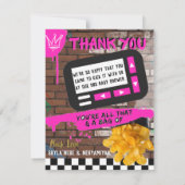 O.P.Pレトロ90のヒップホップピンク|金ゴールド サンキューカード (裏面)