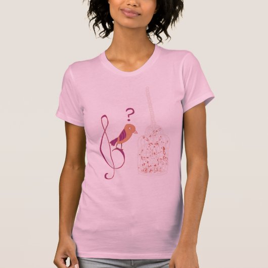 O Pássaro, a gaiola e a Música Tシャツ (正面)