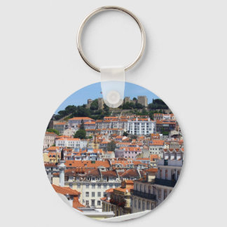 O Rossio e a Colina do Castelo, Lisboa,ポルトガル キーホルダー
