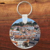 O Rossio e a Colina do Castelo, Lisboa，ポルトガル キーホルダー (正面)