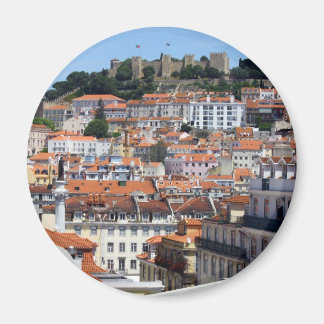 O Rossio e a Colina do Castelo, Lisboa, Portugal マグネット