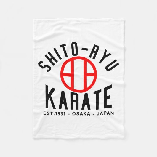 O-ryu Karate Japan Martial Arts  フリースブランケット (正面)